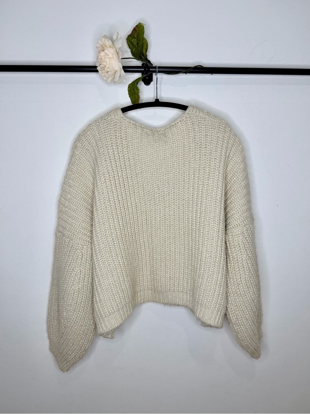 Oak + Fort Oversized Chunky Ribbed Knit Cardigan - Picture 4 of 8